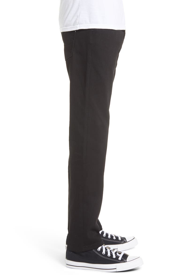 Rocker Stretch Denim Jeans, Alternate, color, BLACK