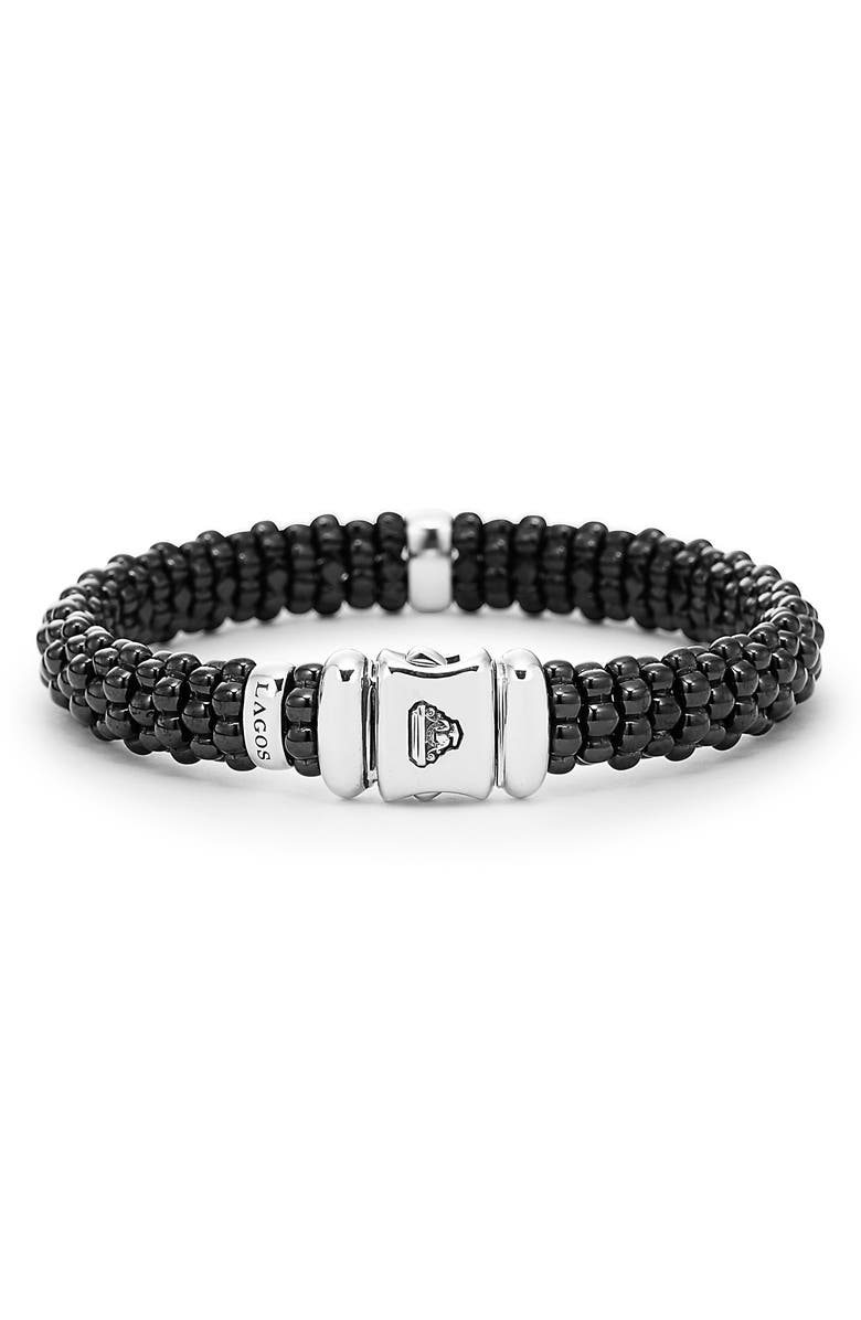 LAGOS Black Caviar Bracelet, Alternate, color, Black/ Silver