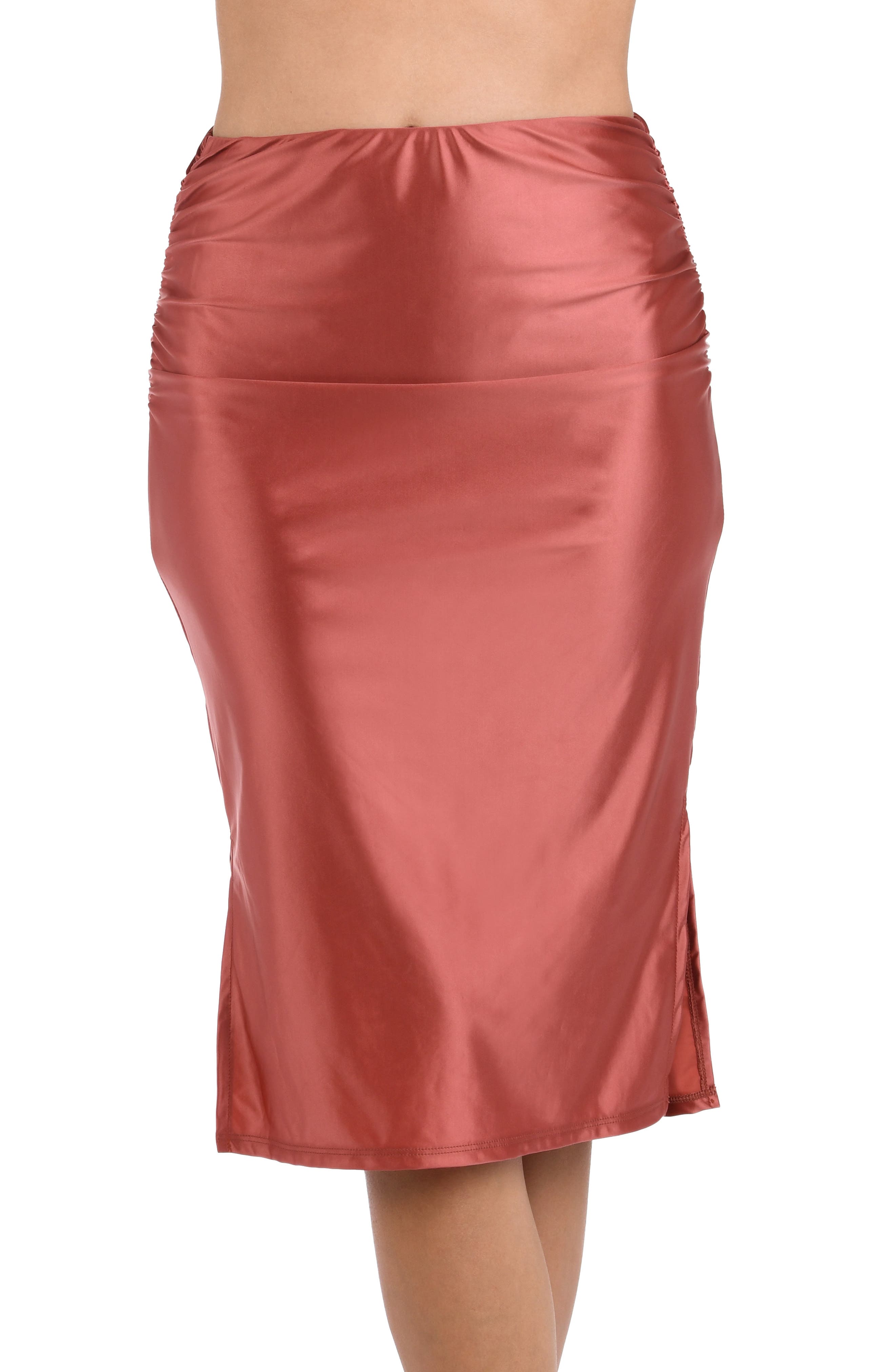 La Blanca Earth Cover-Up Satin Skirt