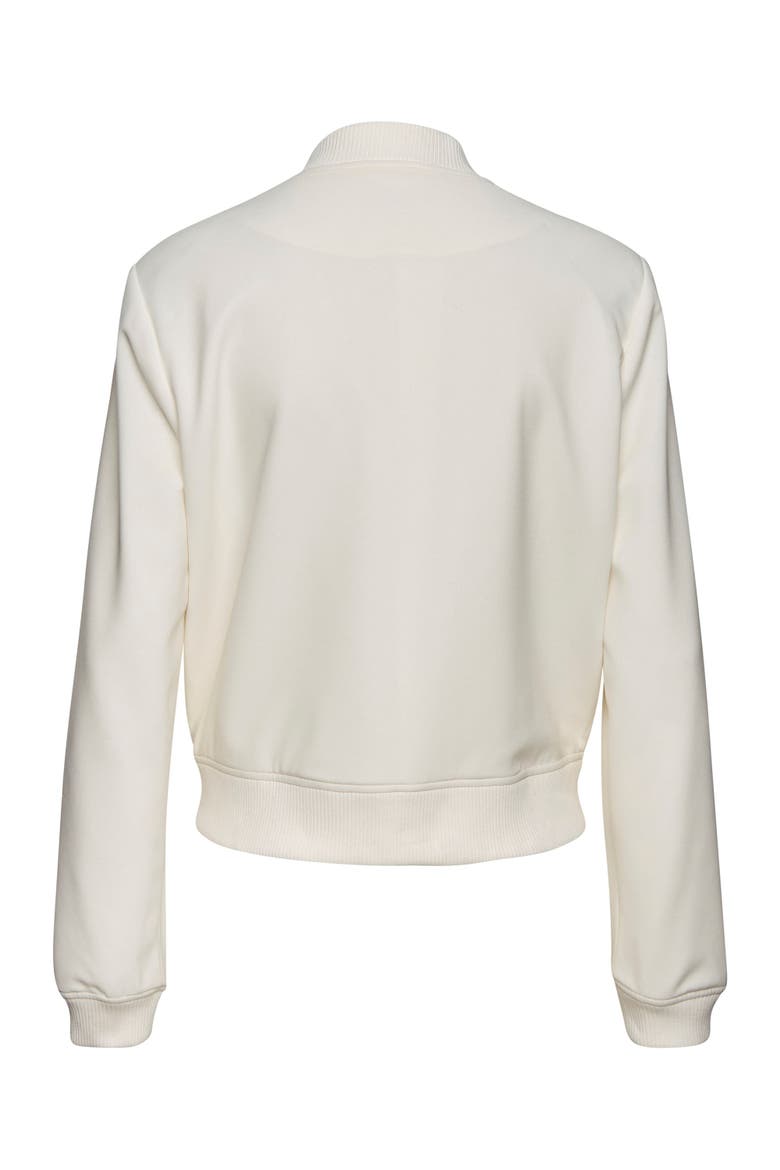 Snap Front Bomber Jacket, Alternate, color, Ivory