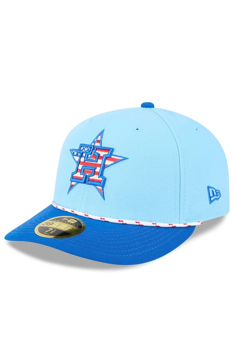New Era Men's New Era Light Blue/Blue Houston Astros 2025 Fourth of July Low Profile 59FIFTY Fitted Hat, Main, color, 