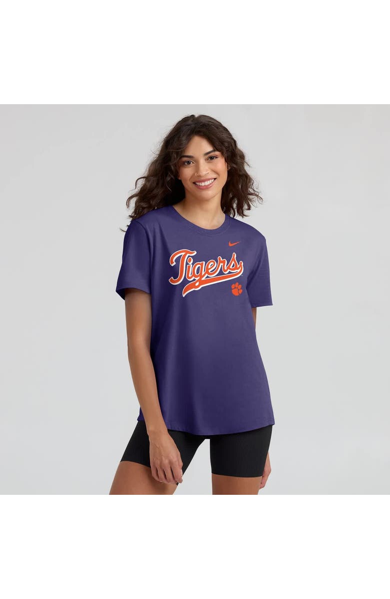 Nike Women's Nike Purple Clemson Tigers Local Script T-Shirt, Alternate, color, Purple