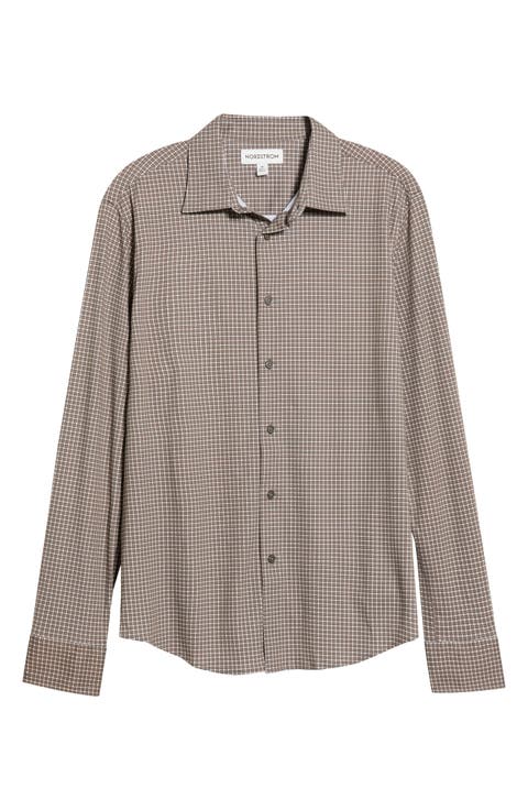 Tiller Patterned Cotton Button-Up Shirt