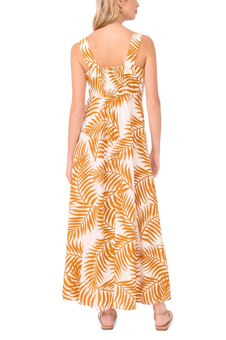 Palm Print Maxi Dress, Alternate, color, BURNT ORANGE