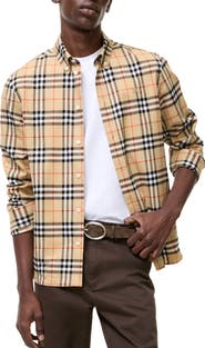 Burberry Relaxed Fit Check Cotton Shirt