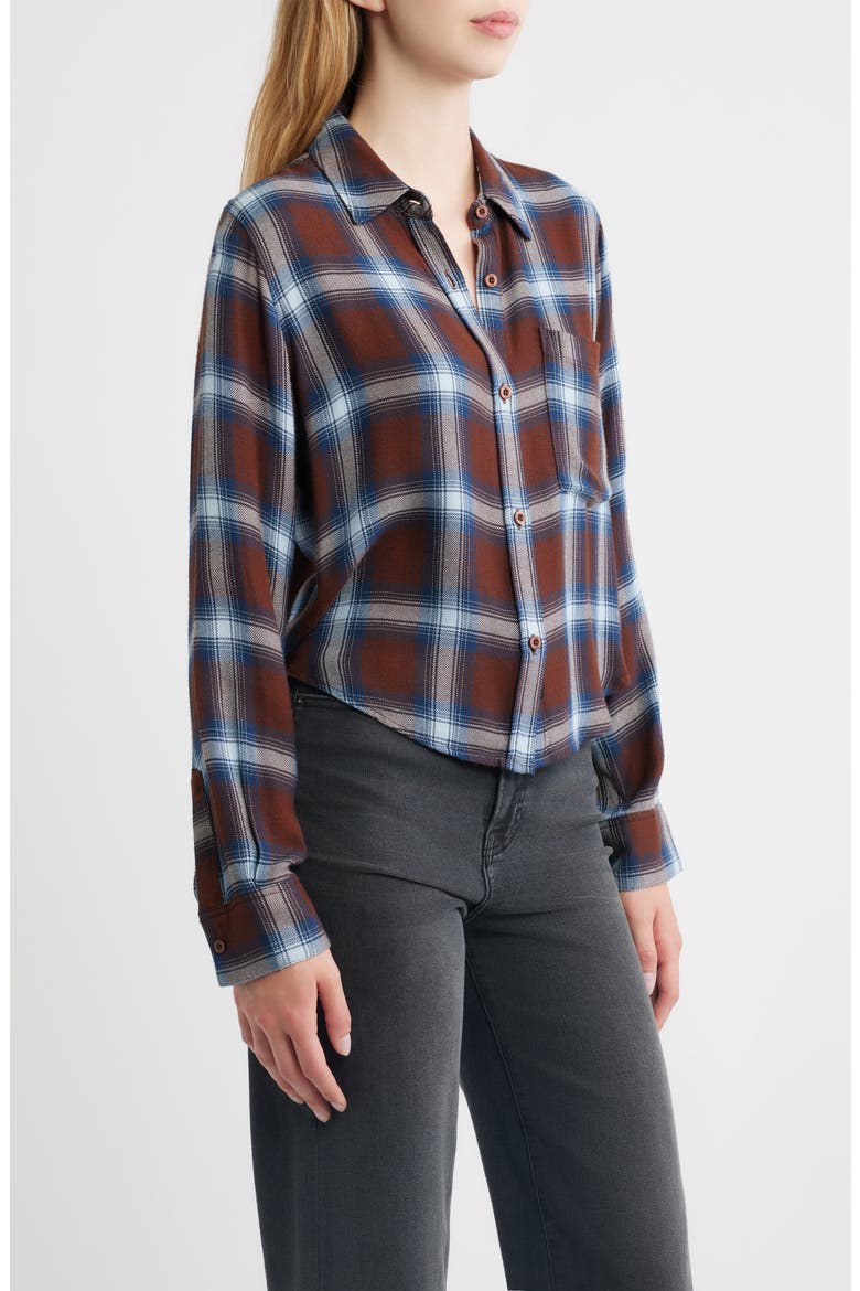 Malin Plaid Button Down Shirt, Alternate, color, ESPRESSO INDIGO