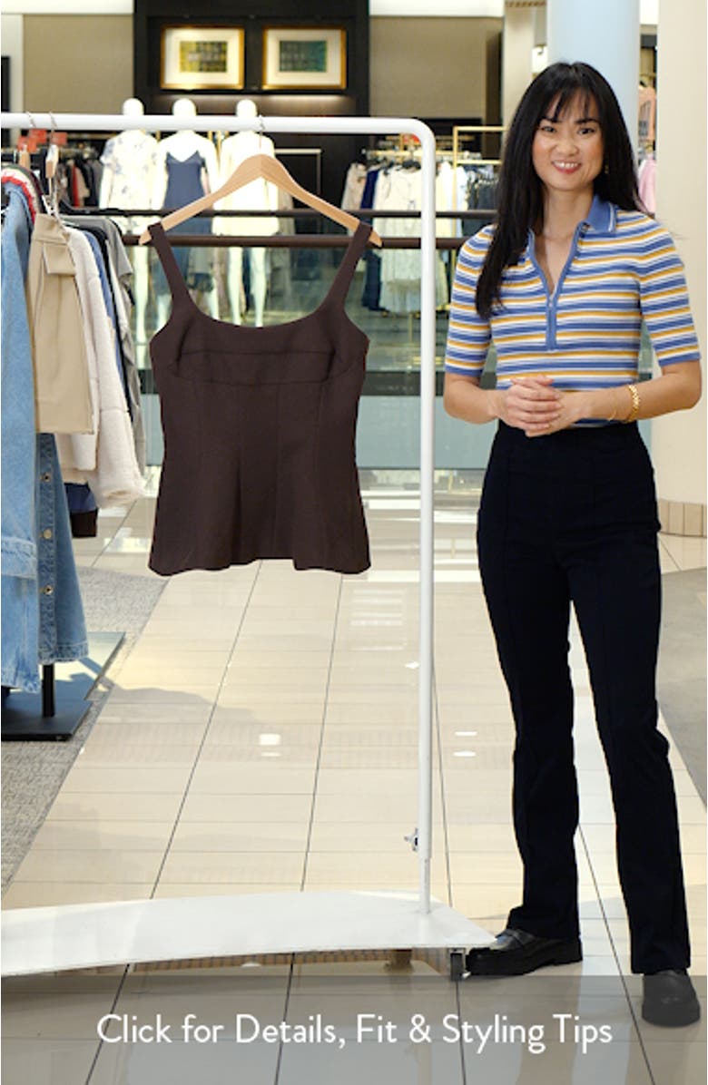 Structured Sleeveless Peplum Top, sales video thumbnail