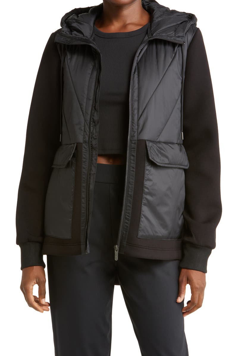 Zella Hybrid Puffer Jacket, Main, color, 