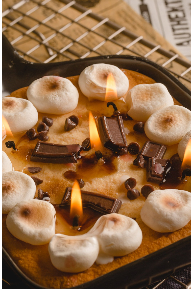 Skillet S’more Candle, Alternate, color, Light Brown / White