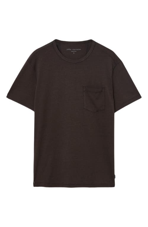 John Varvatos Bond Burnout Pocket T-shirt In Brown
