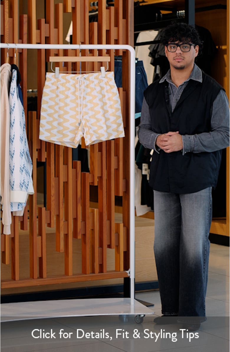 Cruz Wave Print Swim Trunks, sales video thumbnail