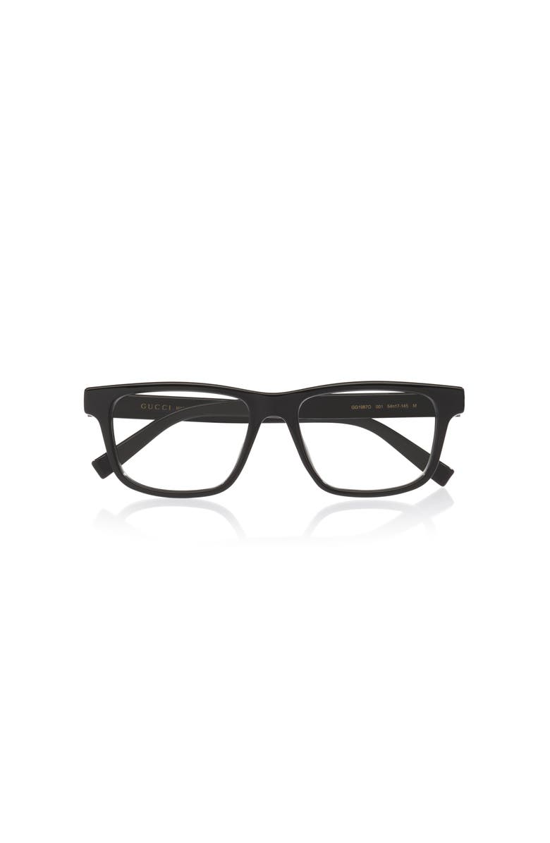 Gucci 54mm Rectangle optical glasses, Alternate, color, Black