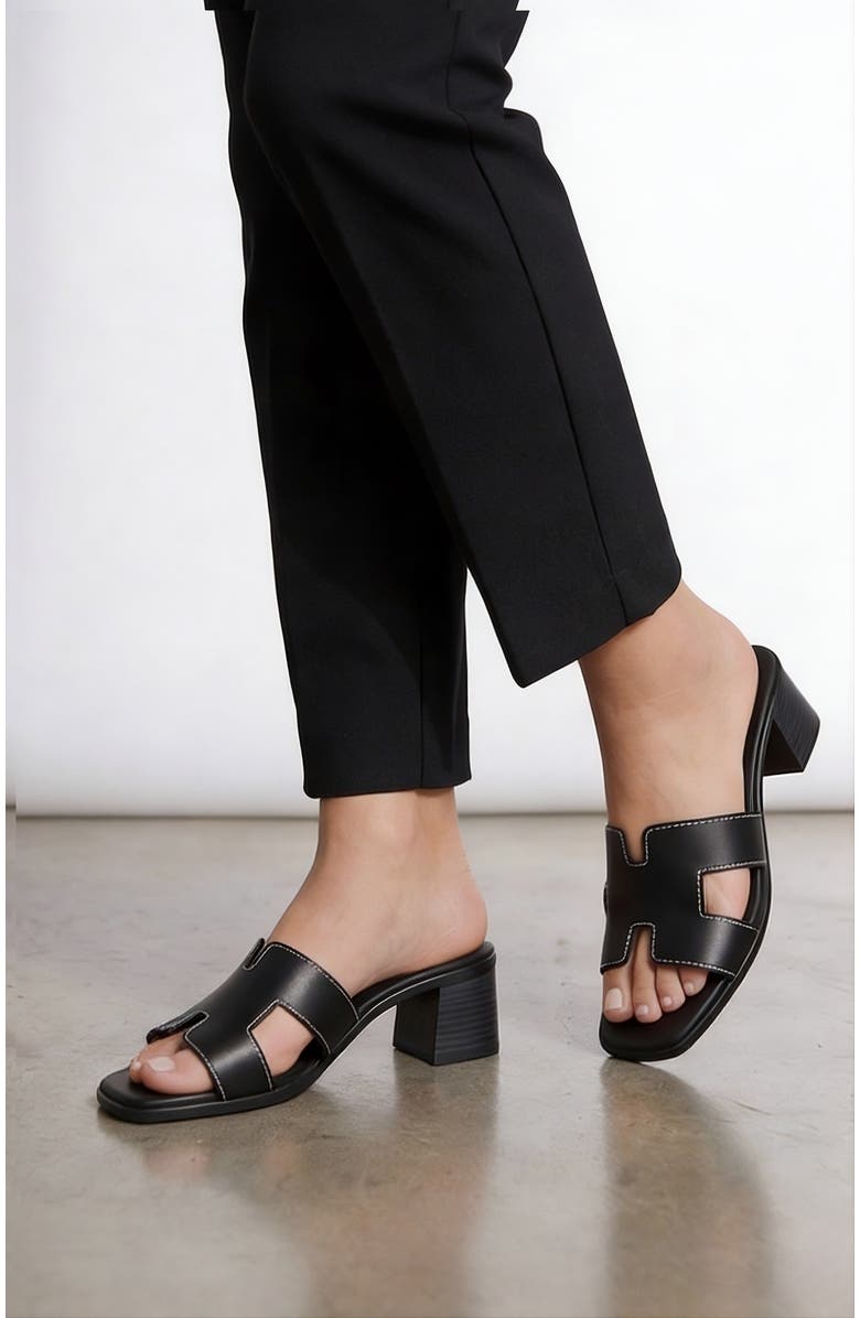 Menina Step Sorrento Leather Medium Heel Sandal, Alternate, color, Black