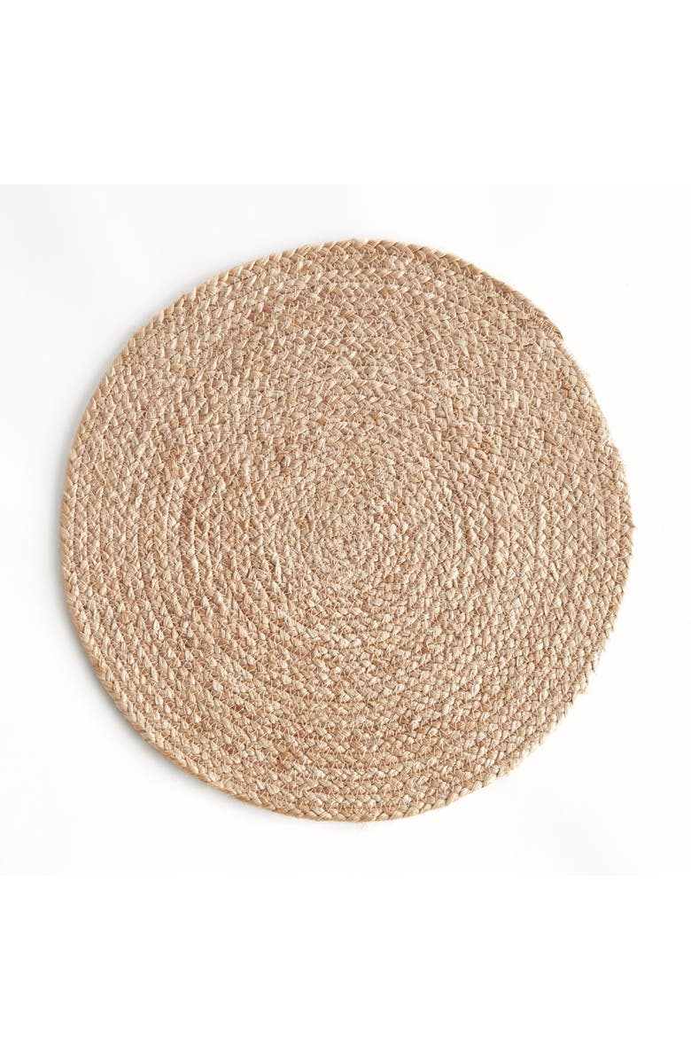 Napa Home & Garden Jute Coil Round Placemats, Set of 8 - Natural, Alternate, color, Brown