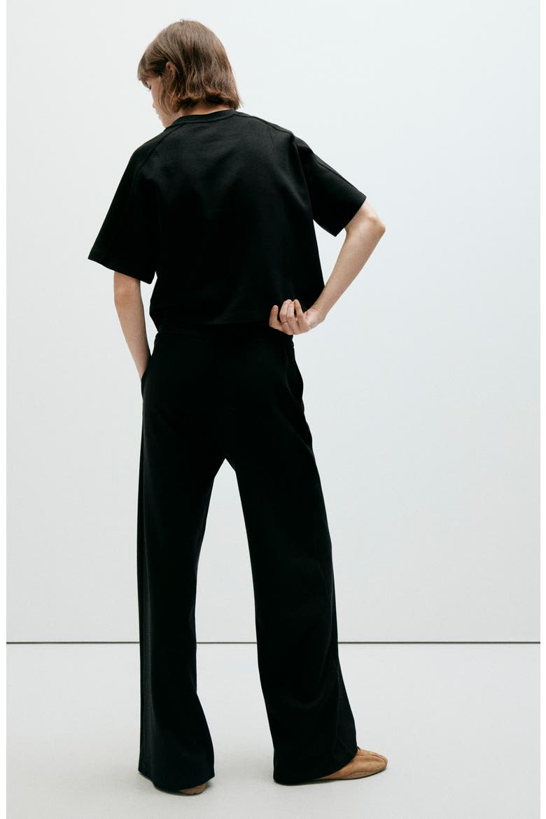 Pull-On Straight Leg Pants, Alternate, color, BLACK