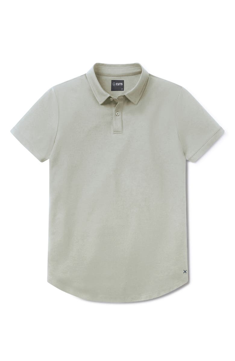 Cuts Trim Fit Cotton Blend Polo, Alternate, color, Mourning Dove