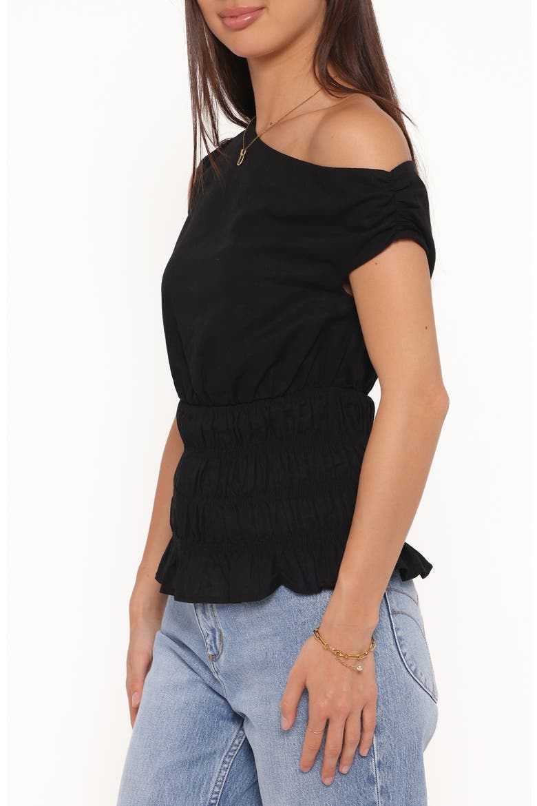 Lia One-Shoulder Top, Alternate, color, BLACK