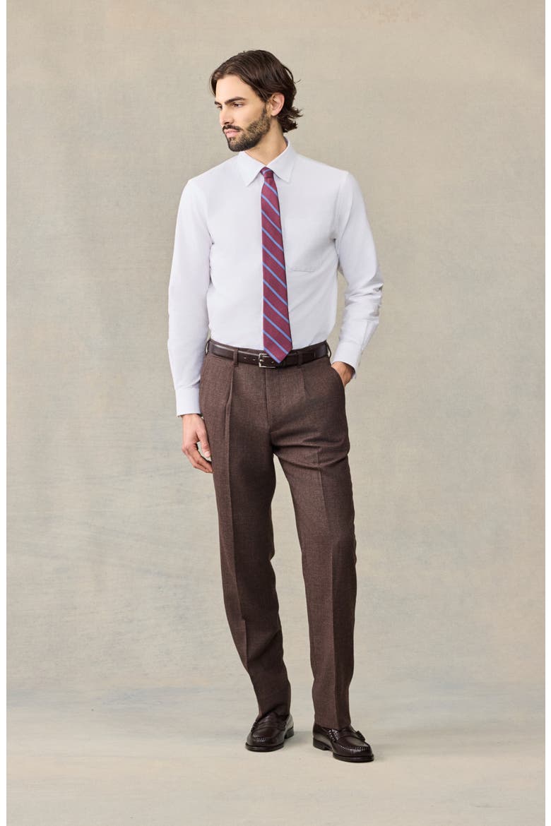 Puppytooth Wool Suit Pants, Alternate, color, Brown Puppytooth