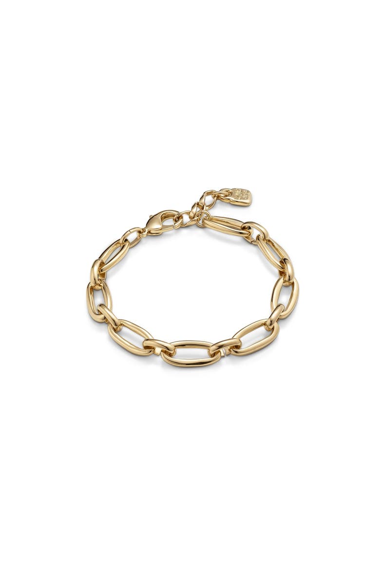 Oval Link Carabiner Bracelet, Main, color, Gold