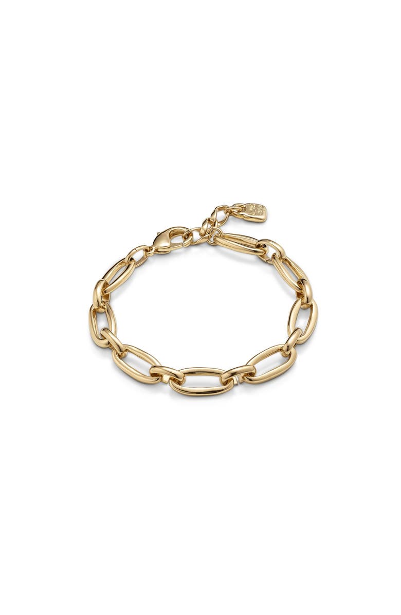 UNODE50 Oval Link Carabiner Bracelet, Main, color, Gold