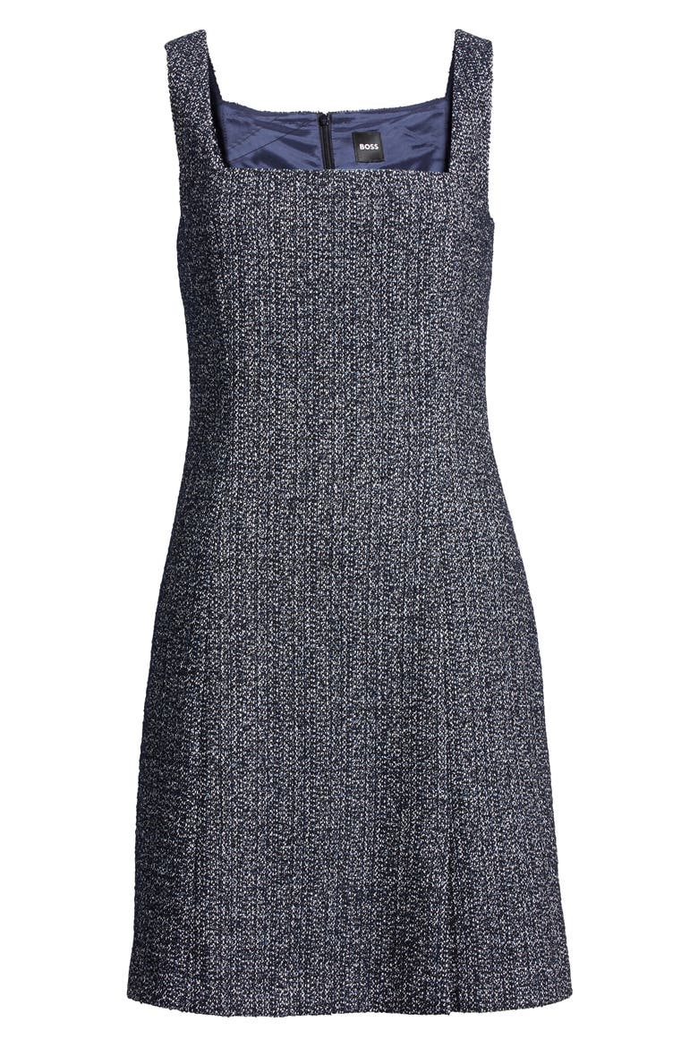 Destena Tweed Sheath Dress, Alternate, color, INSIGNIA BLUE TWEED