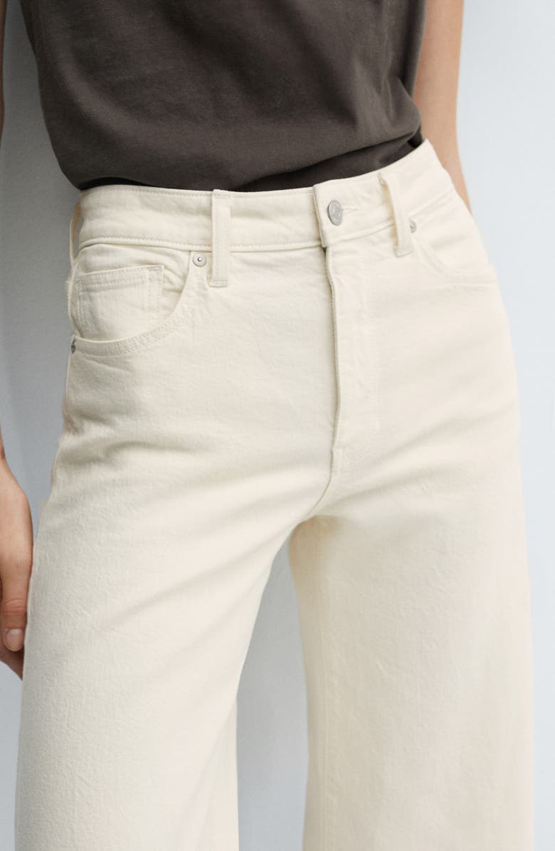 MANGO Mid Rise Culotte Jeans, Alternate, color, 