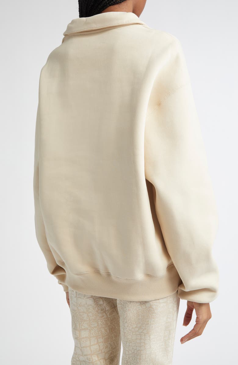 Jacquemus The Gros Grain Cotton Fleece Zip Sweatshirt, Alternate, color,