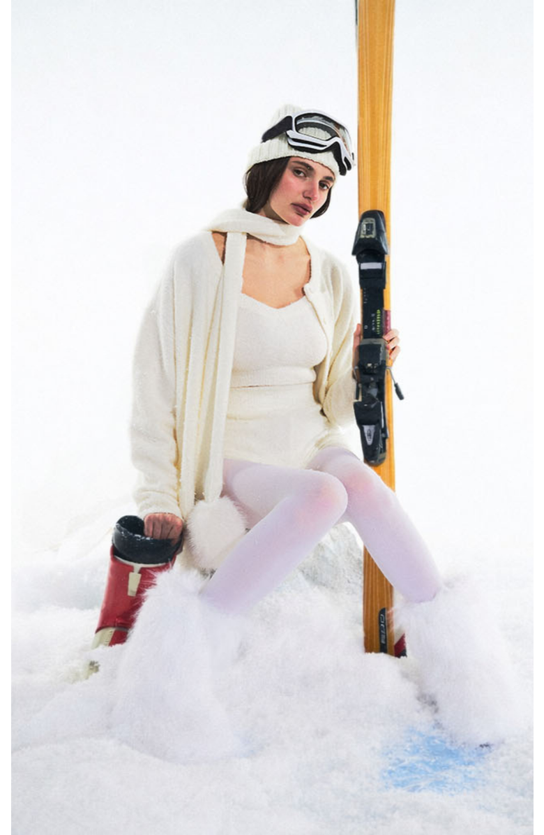 Miss Circle Orla Wool-Blend Ribbed Knit Cardigan, Alternate, color, White