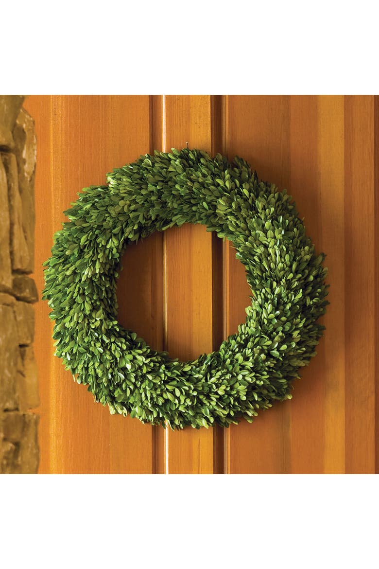 Boxwood Wreath, Alternate, color, Green