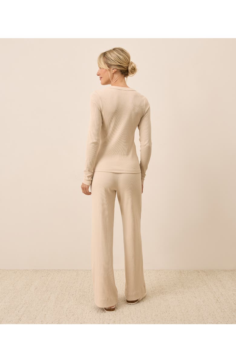 Pact Dream Rib Slim Henley, Alternate, color, Sandshell