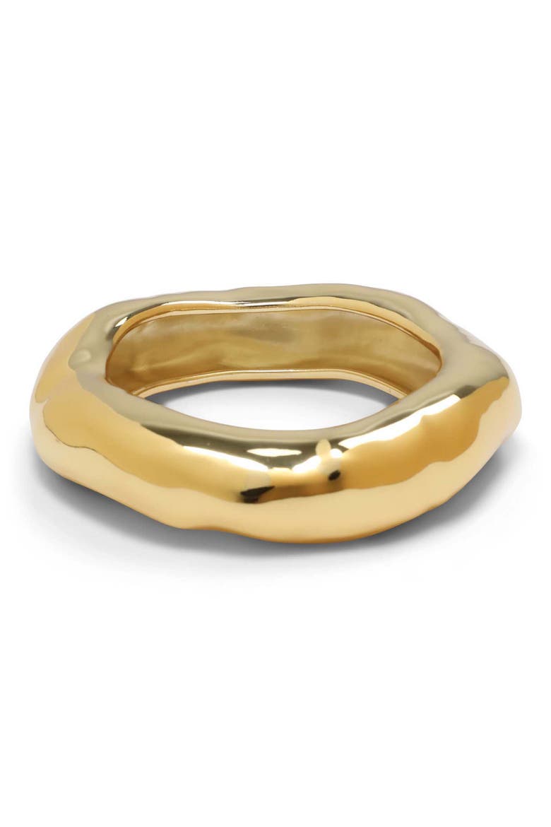 Large Molten Bangle Bracelet, Main, color, GOLD