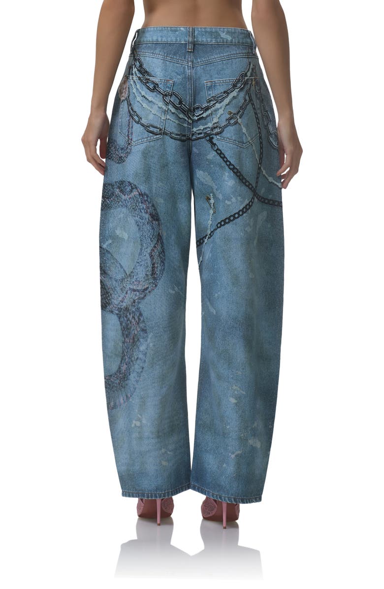 AFRM Walker Barrel Leg Jeans, Alternate, color, Grunge Paint