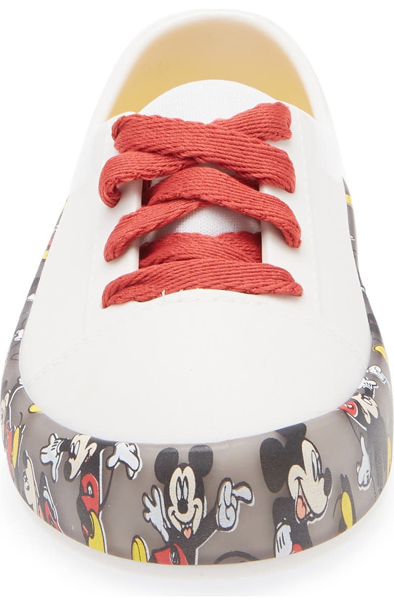 Mini Melissa Kids' The Street Mickey & Friends Sneakers, Alternate, color, White/ Fume/ Red