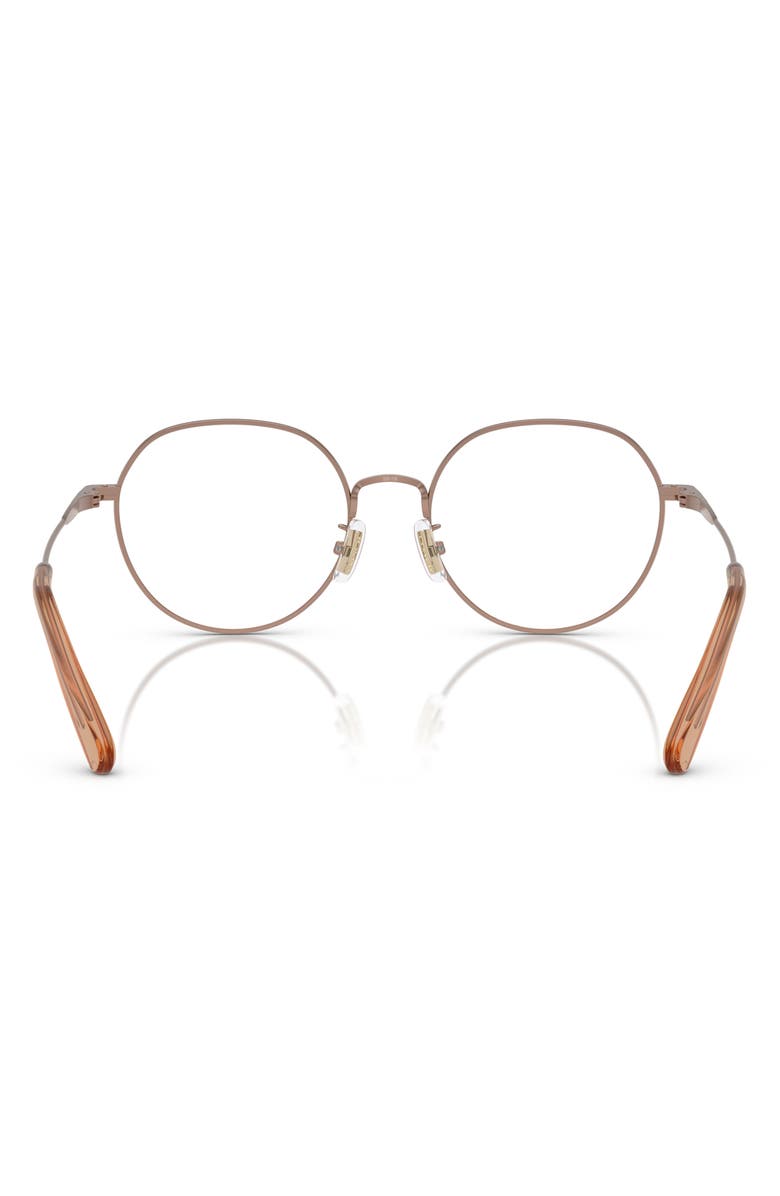 COACH 53mm Round Optical Glasses, Alternate, color, Satin Sand / Demo Lens