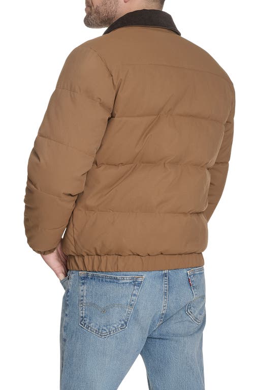 Levi's Corduroy Collar Midweight Quilted Jacket In Brown