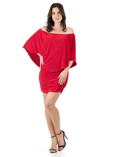 Bodycon Mini Dress Ruffled Sleeve