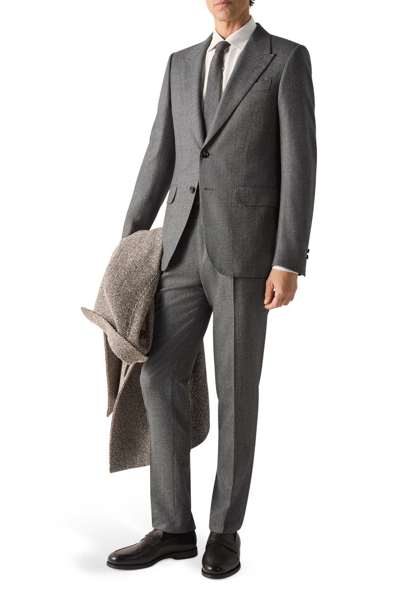 Wool Two-Piece Suit, Main, color, DARK GREY