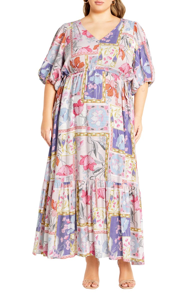 Flirtini Floral Print Maxi Dress, Main, color, FLIRTINI