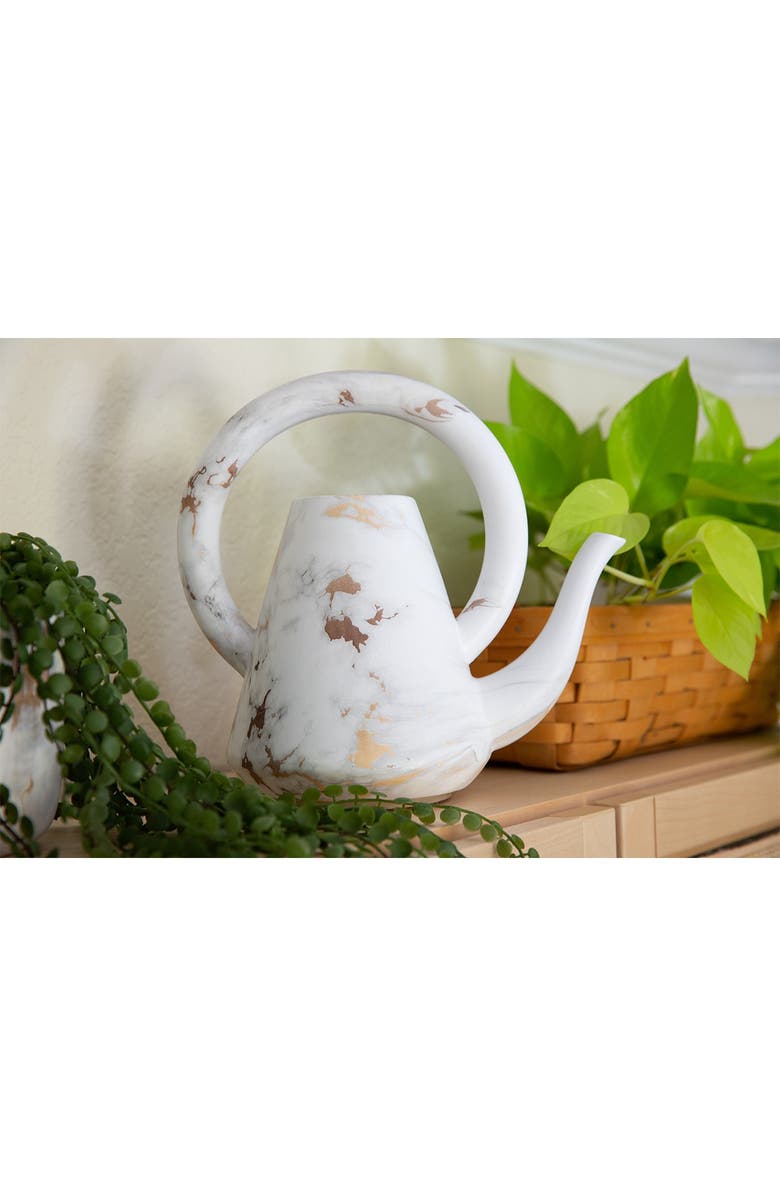 FLORA BUNDA Gold Marble Loop Ceramic Watering Can, Alternate, color, 