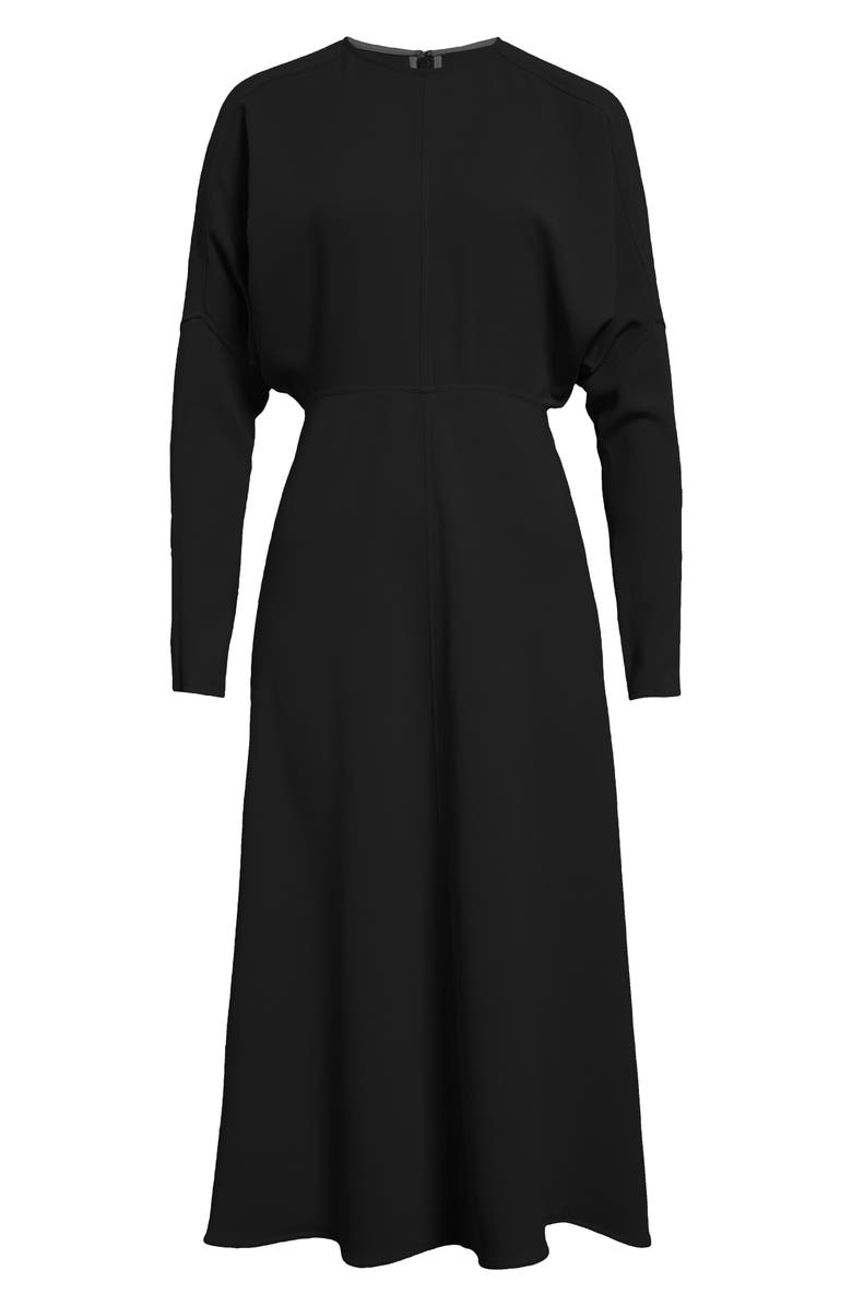 Victoria Beckham Dolman Long Sleeve Cady Midi Dress, Alternate, color, 
