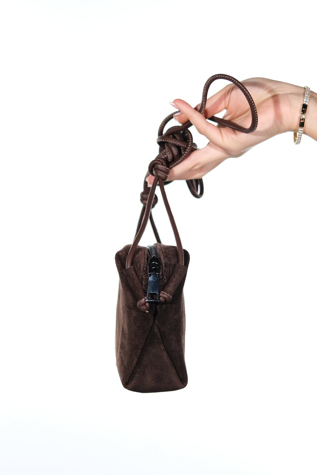 Forever & Always Shoes Selsey Crossbody Leather Bag, Alternate, color, Brown Suede