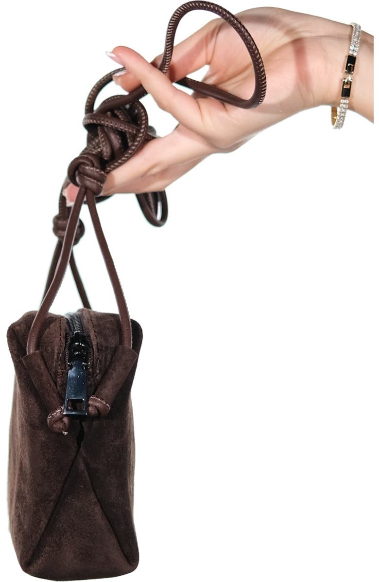 Forever & Always Shoes Selsey Crossbody Leather Bag, Alternate, color, Brown Suede