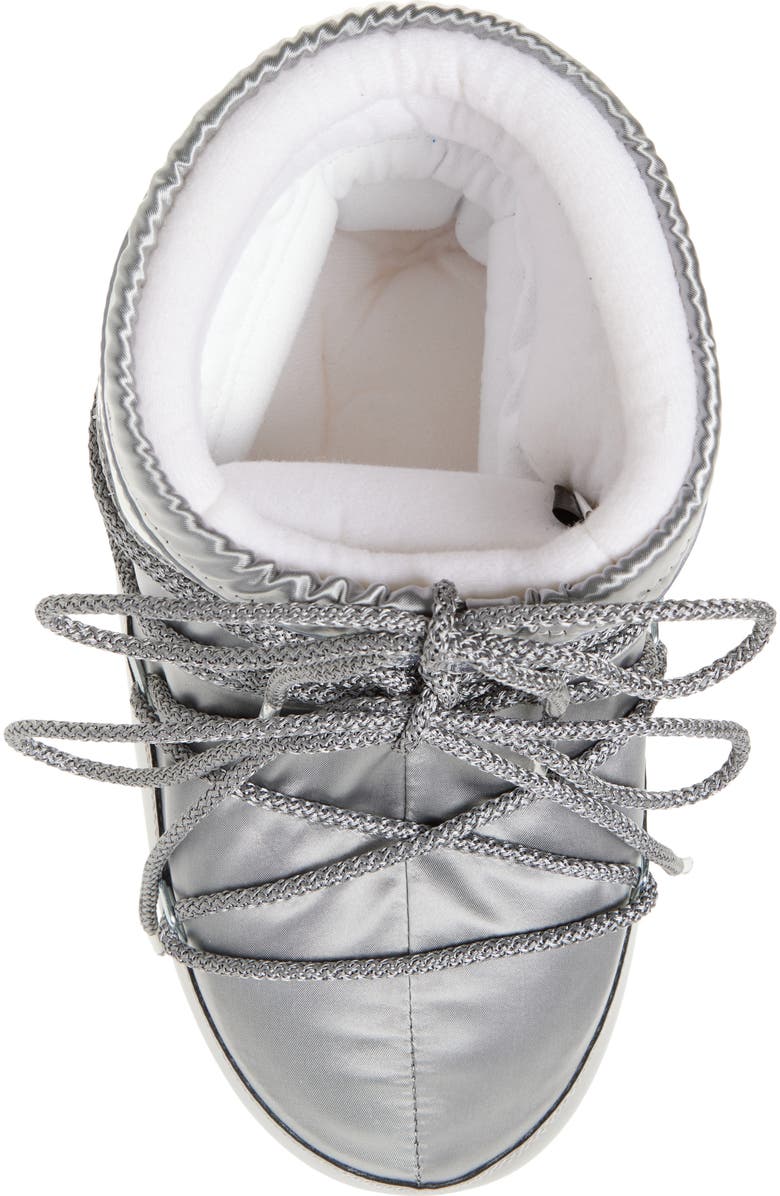 Moon Boot<sup>®</sup> Kids' Icon Low Glance Boot, Alternate, color, Silver