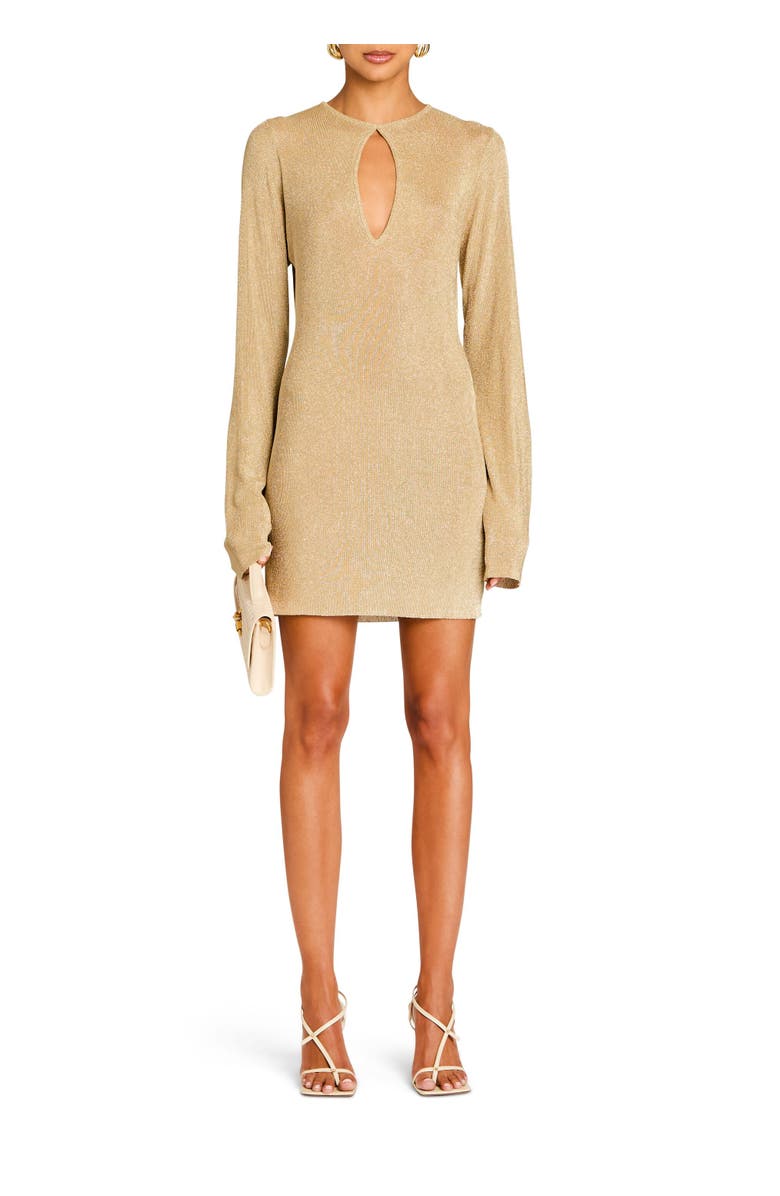 SER.O.YA Emeri Metallic Knit Mini Dress, Main, color, 