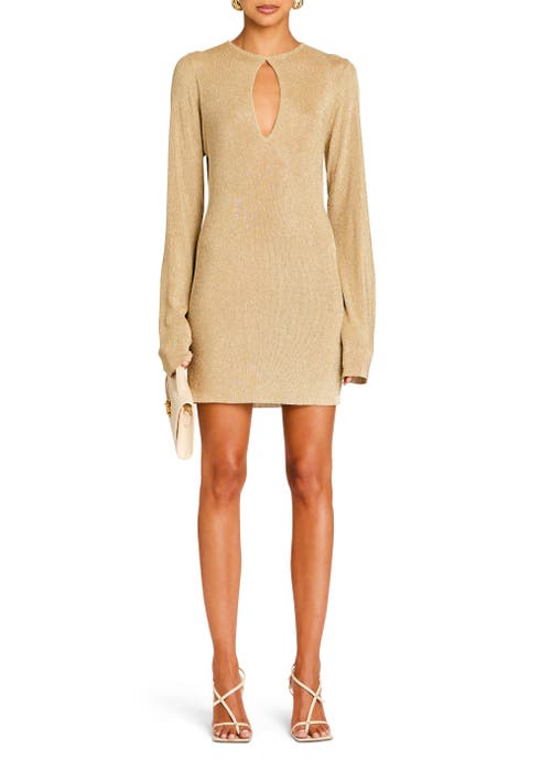 Ser.o.ya Emeri Metallic Knit Mini Dress