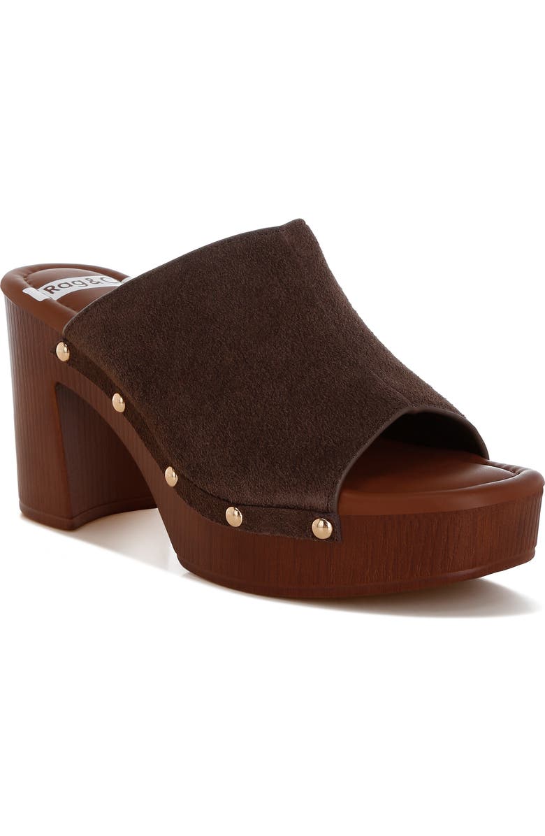 Rag & Co Masaki Platform Sandal, Main, color, Brown