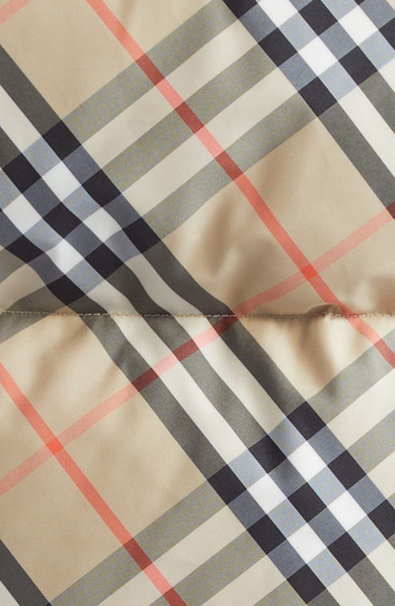 Burberry Ambleside Check Quilted Down Puffer Jacket, Alternate, color, Sand Ip Check