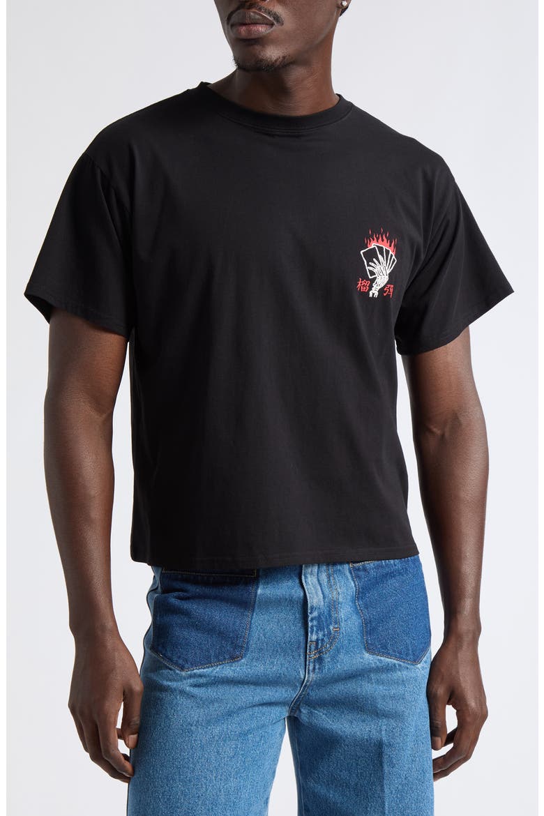 Blacklisted Boxy Graphic T-Shirt, Main, color, SOFT BLACK