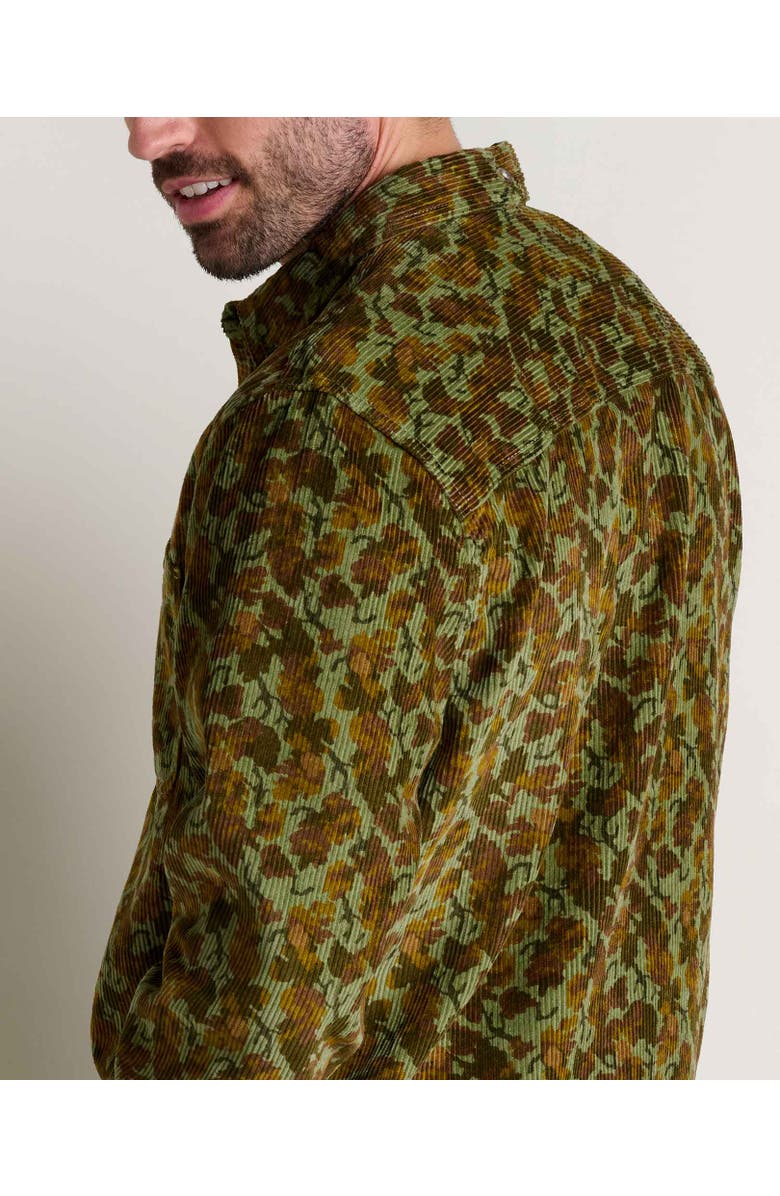 Toad & Co Men's Cascadia Long Sleeve Shirt, Alternate, color, Green Moss Leaf Print