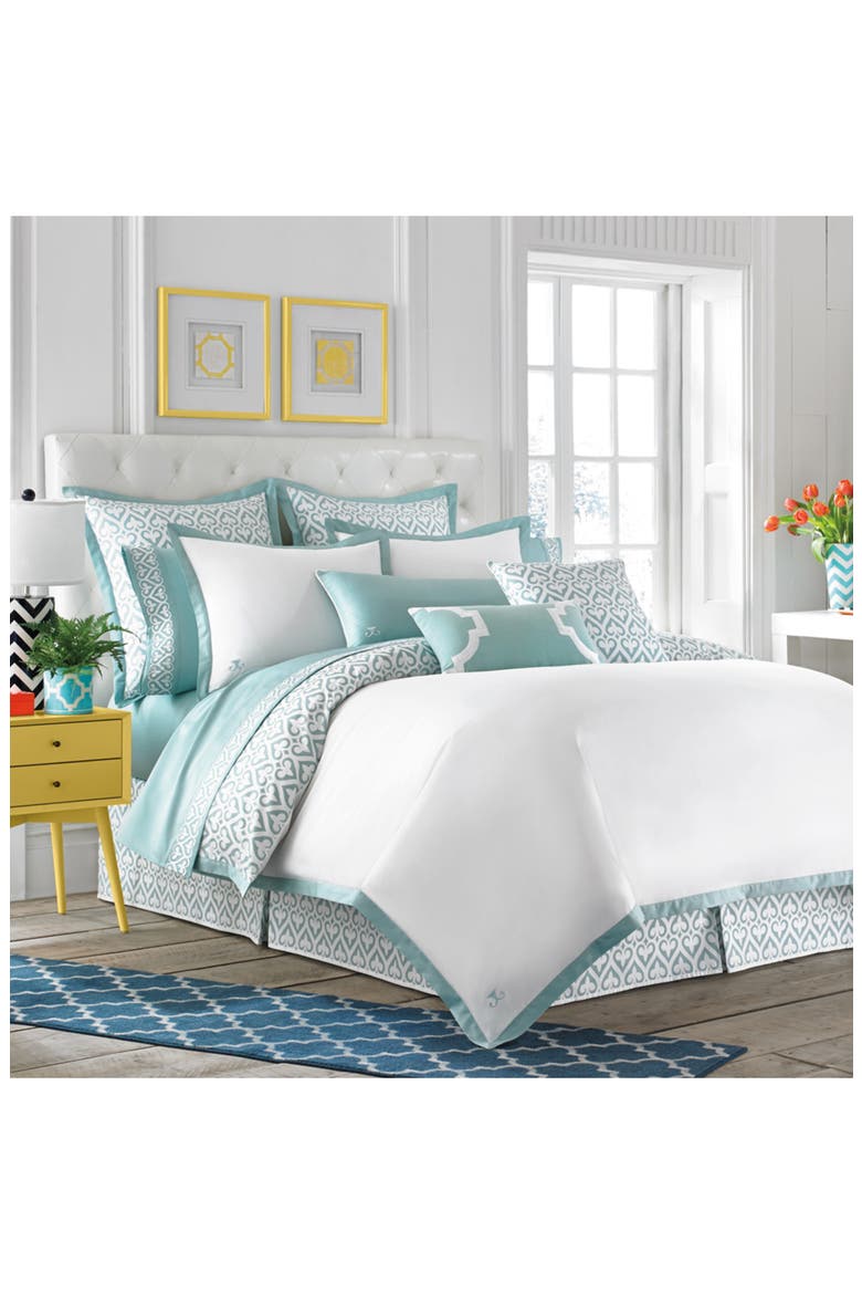 Hampton Links Reversible Duvet Cover, Alternate, color, SLATE